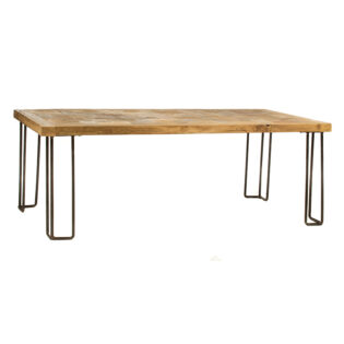 Τραπέζι σαλονιού ξύλινο με σιδερένια βάση