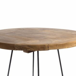 Τραπέζι μπαρ 80X80X110 ξύλινο με σιδερένια βάση