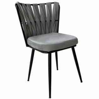 Καρέκλα υφασμάτινη KUSA 52x52x82/48 χρώμα BF-06 και μαύρο μεταλλικό σκελετό