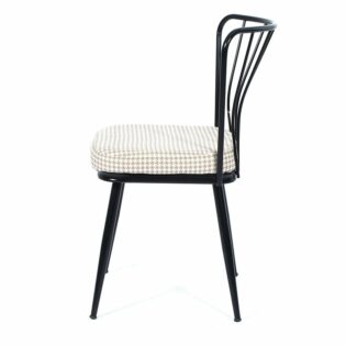 Καρέκλα υφασμάτινη 52x54x82/49  χρώμα YZ-981 και μαύρο μεταλλικό σκελετό