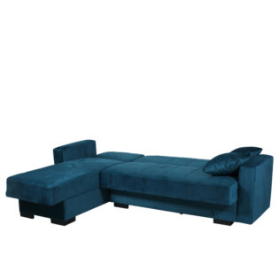 Καναπές κρεβάτι γωνιακός 236χ150χ78 MIRA ύφασμα ALBINA 3214 βελούδο