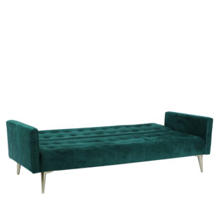 Καναπές κρεβάτι τριθέσιος 200x79x74 British Click-Clack ύφασμα χρώμα V-20 και χρυσά πόδια