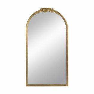 Καθρέπτης Δαπέδου Ξύλινος Χρυσός Κλασικό Design (69,60x4,6x133,1)