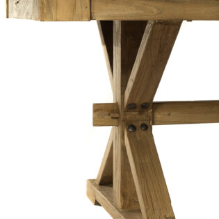 ARTEKKO Τραπέζι τραπεζαρίας ανοιγόμενο από ξύλο μασίφ (200x100x78)cm