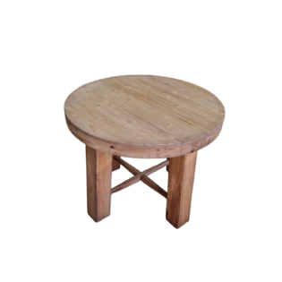 Τραπέζι σαλονιού από μασίφ ξύλο έλατο φ60×45εκ.