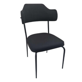 Artekko Live Καρέκλα με Μεταλλικό Σκελετό Μαύρο Ύφασμα (53x60x88)cm