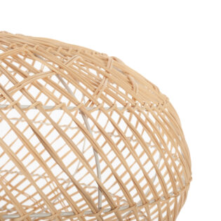 Artekko Bamboo Φωτιστικό Οροφής Μονόφωτο (Ε27) Φυσική Απόχρωση (60x60x35)cm