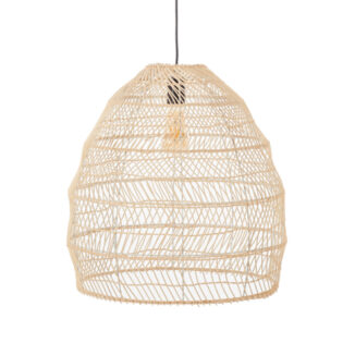 Artekko Bamboo Φωτιστικό Οροφής Μονόφωτο (Ε27) Φυσική Απόχρωση (50x50x50)cm