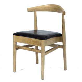 Καρέκλα ξύλινη γκρι πατίνα με κάθισμα τεχνόδερμα