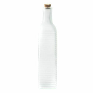 Μπουκάλι γυάλινο με άσπρες ρίγες 6Χ6Χ26